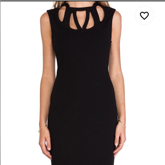 Diane Von Furstenburg (DVF) Amy Black Cutout Shift Dress - Picture 3 of 12